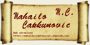 Mahailo Čapkunović vizit kartica